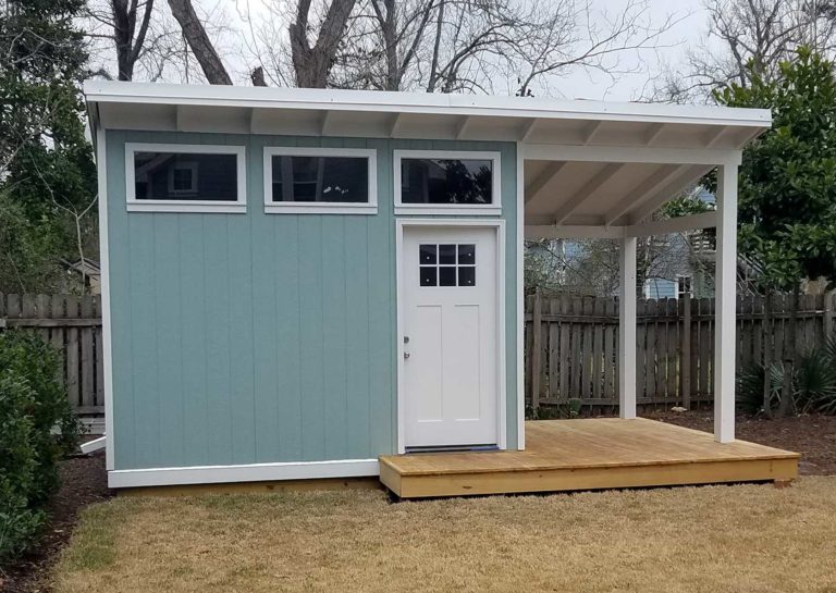shed and deck combo
